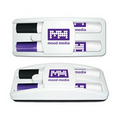 Dry Erase Gear Marker & Eraser Set with Black & Purple Dry Erase Markers